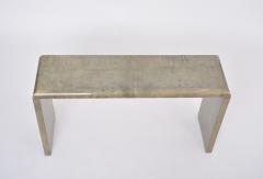 Aldo Tura Mid Century Modern Console Table Made of Laquered Goat Skin by Aldo Tura - 3311606