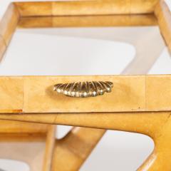 Aldo Tura Mid Century Modern Lacquered Goatskin Brass Bar by Aldo Tura - 1522774