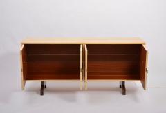 Aldo Tura Midcentury Italian Sideboard in Beige Lacquered Goat Skin by Aldo Tura - 1983521