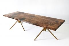 Aldo Tura Rare Mid Century Modern Goatskin Low Coffee Table by Aldo Tura Italy 1960s - 1945409