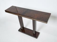 Aldo Tura Rare goatskin parchment brass console table by Aldo Tura 1960s - 2217574