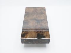 Aldo Tura Rare goatskin parchment coffee table by Aldo Tura 1960s - 1329751