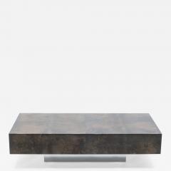 Aldo Tura Rare goatskin parchment coffee table by Aldo Tura 1960s - 1331736