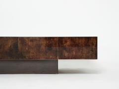 Aldo Tura Rare goatskin parchment coffee table by Aldo Tura 1960s - 1928642