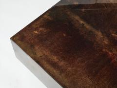 Aldo Tura Rare goatskin parchment coffee table by Aldo Tura 1960s - 1928652