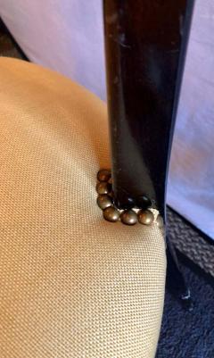 Aldo Tura Set of Six Italian Aldo Tura Side Dining Chairs in Goatskin and Parchment - 1292861