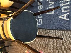 Aldo Tura Set of Six Italian Aldo Tura Side Dining Chairs in Goatskin and Parchment - 1292865