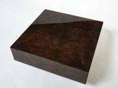 Aldo Tura Square goatskin parchment coffee table by Aldo Tura 1960s - 2560148