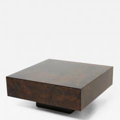 Aldo Tura Square goatskin parchment coffee table by Aldo Tura 1960s - 2564071