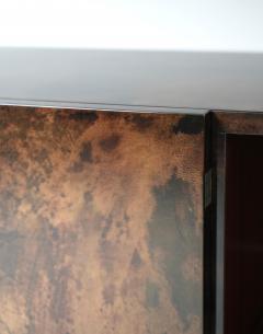 Aldo Tura Three door Sideboard by Aldo Tura in Goatskin Italy 1970s - 4088099
