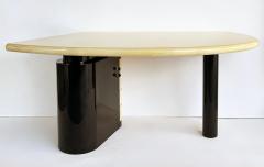 Aldo Tura Vintage Aldo Tura Post Modern Lacquered Parchment Desk Italy - 4530018