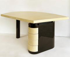 Aldo Tura Vintage Aldo Tura Post Modern Lacquered Parchment Desk Italy - 4530021