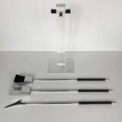 Alessandro Albrizzi 1970s Albrizzi Lucite and Chrome Fireplace Tools - 896899