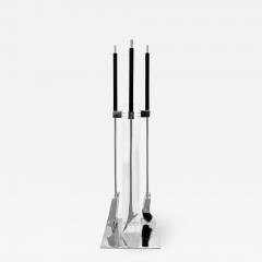 Alessandro Albrizzi Albrizzi Elegant Fireplace Tool Set with Mounting Post in Lucite 1970s - 1188613