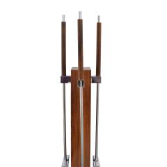 Alessandro Albrizzi Albrizzi Fireplace Tool Set With Mounting Post In Brazilian Rosewood 1970s - 1493355