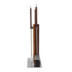 Alessandro Albrizzi Albrizzi Fireplace Tool Set With Mounting Post In Brazilian Rosewood 1970s - 1493357