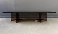 Alessandro Albrizzi Alessandro Albrizzzi Smoked Glass and Patinated Brass with Lucite Coffee Table - 3488305