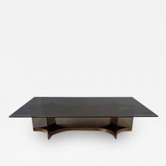 Alessandro Albrizzi Alessandro Albrizzzi Smoked Glass and Patinated Brass with Lucite Coffee Table - 3490384