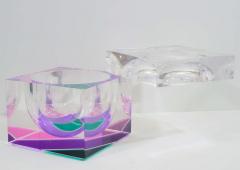 Alessandro Albrizzi EXCEPTIONAL MODERNIST COLOR BLOCK LUCITE ICE BUCKET BY ALESSANDRO ALBRIZZI - 1792906