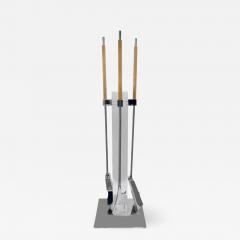 Alessandro Albrizzi Elegant Fireplace Tool Set in Lucite and Chrome 1970s - 543065