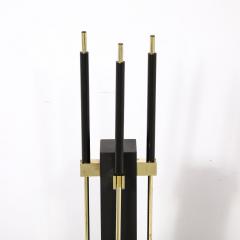 Alessandro Albrizzi Mid Century Modernist Three Piece Fire Tool Set in Brass by Alessandro Albrizzi - 3523708