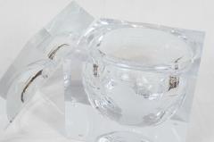 Vintage Inset Globe Lucite Ice Bucket by Alessandro Albrizzi Vintage Inset Globe Lucite Ice Bucket by Alessandro Albrizzi
