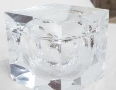 Vintage Inset Globe Lucite Ice Bucket by Alessandro Albrizzi Vintage Inset Globe Lucite Ice Bucket by Alessandro Albrizzi