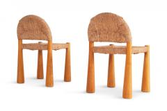 Alessandro Becchi Wicker Solid Pine Toscanolla Chairs by Alessandro Becchi for Giovanetti - 844801