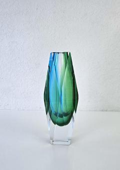 Alessandro Mandruzzato Mandruzzato Blue Green Murano Vase - 4756675