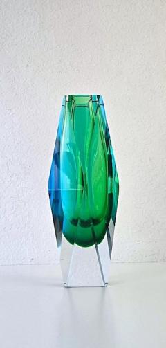 Alessandro Mandruzzato Mandruzzato Blue Green Murano Vase - 4756676
