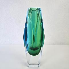 Alessandro Mandruzzato Mandruzzato Blue Green Murano Vase - 4757612