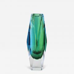 Alessandro Mandruzzato Mandruzzato Blue Green Murano Vase - 4757613