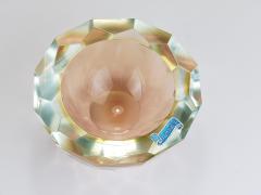 Alessandro Mandruzzato Mandruzzato Sommerso Faceted Caviar Murano Glass Diamond Bowl Italy 1960s - 4506135