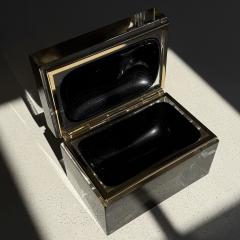 Alessandro Mandruzzato Murano Glass Box in Onyx Black w 24 Karat Gold Flecks - 3881515