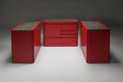 Alessandro Mendini 4D Sideboard by Angelo Mangiarotti for Molteni Lacquered Wood Granite 1970s - 3405643
