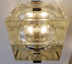 Alessandro Mendini Mid Century Modern Pair of Cubosfera Wall lights by Alessandro Mendini Italy - 3344916