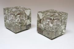 Alessandro Mendini Pair of Glass Cubosfera Table Lamps by Alessandro Mendini for Fidenza Vetraria - 3978779