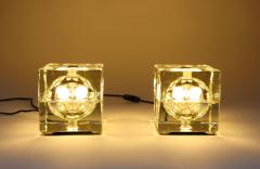 Alessandro Mendini Pair of Glass Cubosfera Table Lamps by Alessandro Mendini for Fidenza Vetraria - 3978784