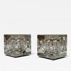 Alessandro Mendini Pair of Glass Cubosfera Table Lamps by Alessandro Mendini for Fidenza Vetraria - 3980805