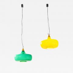 Alessandro Pianon Alessandro Pianon Pair of Colored Chandeliers for Vistosi 60s - 3360558