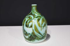 Alessio Tasca Alessio Tasca for Raymor Vase Ceramic Green and White Signed - 2148105