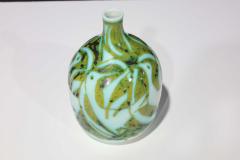 Alessio Tasca Alessio Tasca for Raymor Vase Ceramic Green and White Signed - 2148111