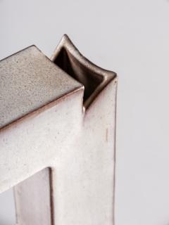 Alessio Tasca Alessio Tasca square glazed Ceramic vase Italy 1970s - 4311255