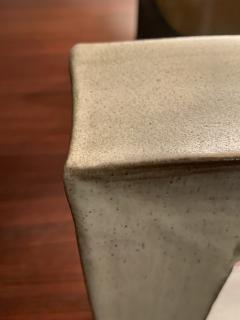 Alessio Tasca Alessio Tasca square glazed Ceramic vase Italy 1970s - 4311344