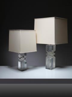 Alessio Tasca Pair of Plexiglass Table Lamps by Alessio Tasca for Fusina - 4726445