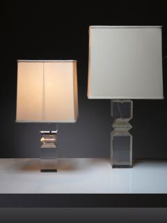 Alessio Tasca Pair of Plexiglass Table Lamps by Alessio Tasca for Fusina - 4726447
