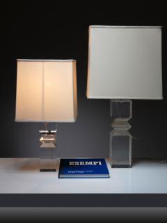 Alessio Tasca Pair of Plexiglass Table Lamps by Alessio Tasca for Fusina - 4726450