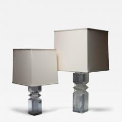 Alessio Tasca Pair of Plexiglass Table Lamps by Alessio Tasca for Fusina - 4742085