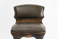 Alex Roskin Alex Roskin High Chair Counter Stool in Aluminum with Bronze Finish - 4034875