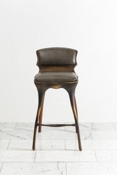 Alex Roskin Alex Roskin High Chair Counter Stool in Aluminum with Bronze Finish - 4034882